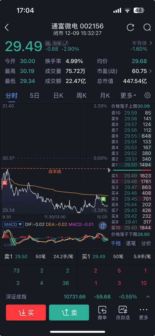 通富微电股份（股票代码600159）深度解析与股吧热议