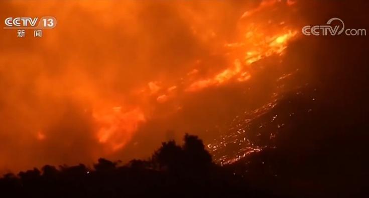 太空视角下的洛杉矶山火，灾难与科技交织的画卷