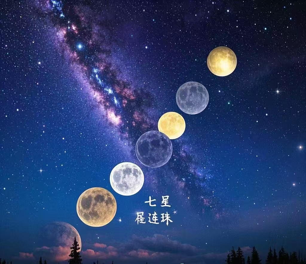 七星连珠，天文奇观背后的神秘力量探索